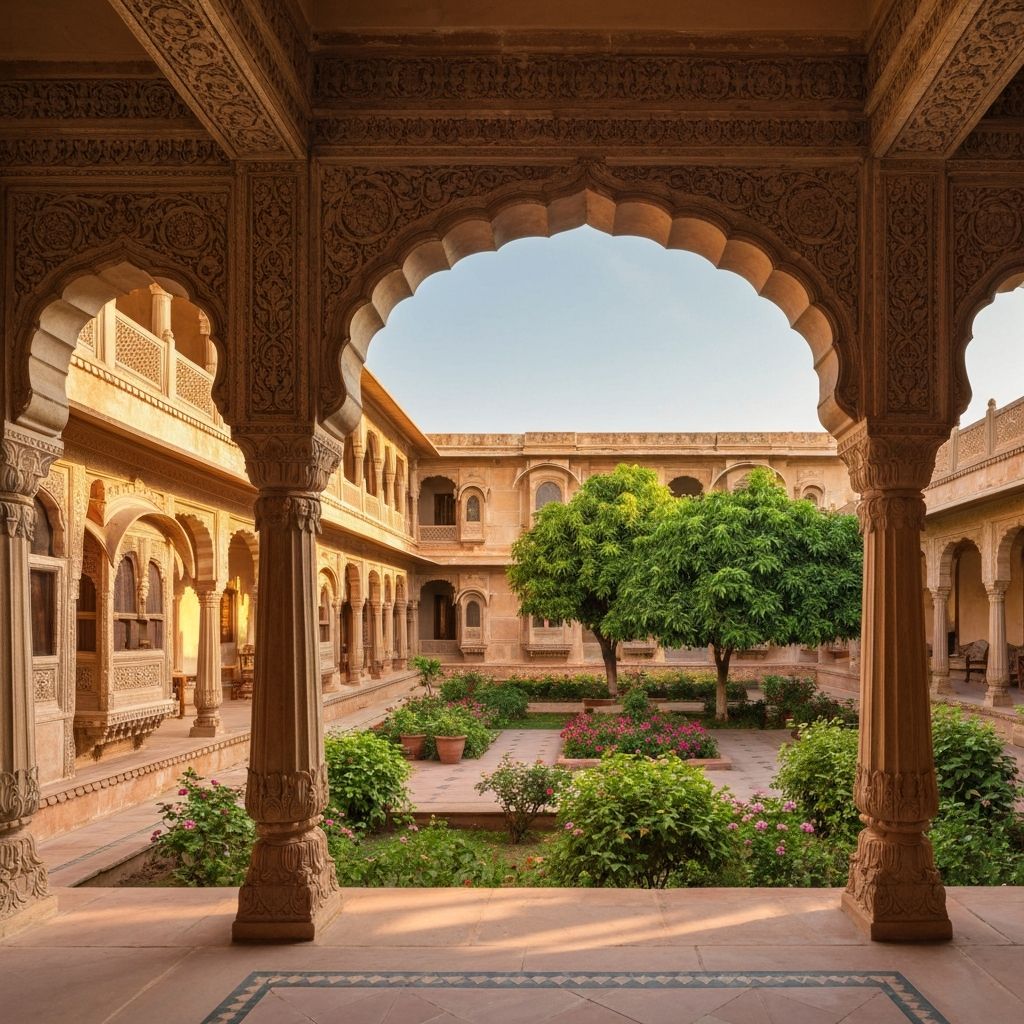 Heritage architecture at Ananth Aravali Resort